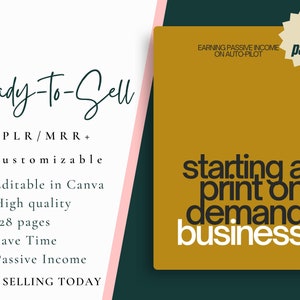 Starting a Print on Demand Business PLR Ebook | Beginner&#39;s Guide with MRR Rights | Step-by-Step POD Success Resell, Clients, or Personal Use