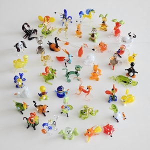 NEW COLLECTION - Handcrafted 1-inch Mini Glass Animal Figurines | Set of Randomly Selected Unique Pieces