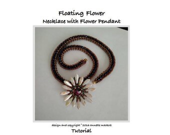 Collar de flores flotantes - Tutorial de cuentas