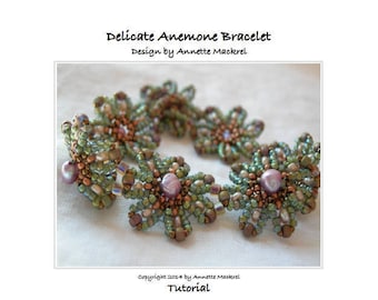 Bracelet d'anémone délicat - Tutoriel de perle