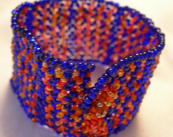 Cobalt-Orange Cuff