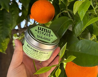 Backyard Citrus | Scented Candle | Spring Collection | Orange Blossom | Jasmine | Fresh | Earthy | Springtime | Gift