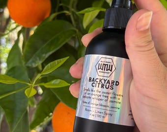 Backyard Citrus | Room + Linen Spray | Spring Collection | Orange Blossom | Jasmine | Fresh | Earthy | Springtime | Gift