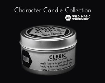 Cleric | Character Candles | D&D Classes | Dungeons and Dragons | Geeky Gift | Nerdy Novelty