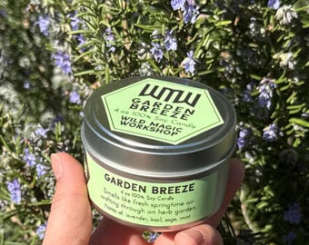 Garden Breeze | Scented Candle | Spring Collection | Lavender | Sage | Basil | Mint | Herb Garden | Fresh | Earthy | Springtime | Gift