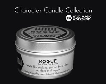 Rogue | Thief | Character Candles | D&D Classes | Dungeons and Dragons | Geeky Gift | TTRPG | Scented Candle | Game Night | Sweet Tobacco