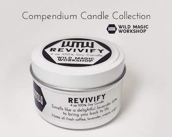 Revivify | Lavender Latte Candle | Coffee Shop Candle | D&D Spell Candle | Compendium Collection | Dungeons and Dragons | Geeky Gift