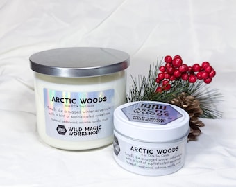 Arctic Woods 16oz Scented Candle | Cedarwood, Oakmoss, Vanilla, Musk
