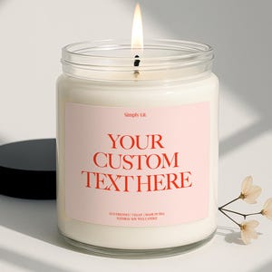 Custom Candle Blank Label Candle Private Label Candle Custom Logo Personalized Candle Gift for Best Friend Birthday Gift Funny Candles