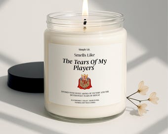 Dungeon Master Candle Nerdy DM Candle Christmas Gift Funny Smells Like the Tears of My Players Gamer Gift Birthday Candle for Host (SL-0016)
