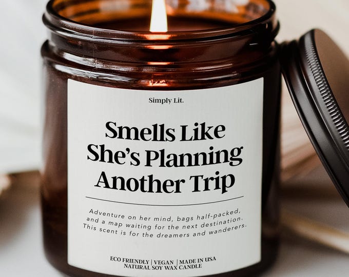 Smells Like World Traveler Candle Travel Lover Gift Trip Planning Gift Vacation Planner Family Vacation Travel Agent Gift Wanderlust SL-0337
