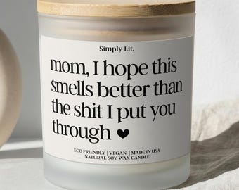Mothers Day Funny Candle for Mom Birthday Gift for Best Mom Ever Gift for Mom from Daughter or Son Teenager Survivor Sentimental SL-0493