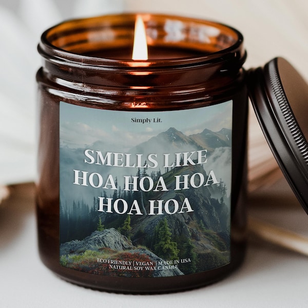 Hoa Hoa Hoa Scented Candle Book Lover Gift Bookish Candle for Readers Smells Like Vampire Rainy Forest Inspired Candle Gift for Her SL-0338