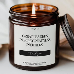 Personalized Leader Appreciation Thank You Candle Boss Appreciation Gift Custom Work Promotion Gift for Manager Coworker Gift SL-0178 afbeelding 1