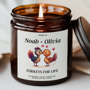Turkeys For Life Thanksgiving Candle Hostess Gift Holidays Gift Best Friend Gifts Fall Candle Personalized Candles Home Decor SL-0376
