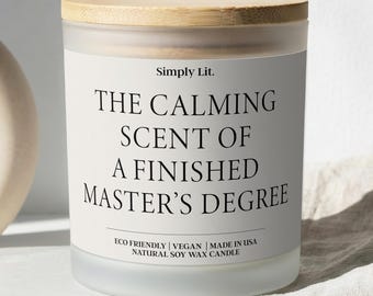 Masters Degree Gift Graduation Candle Graduation Gift Box Funny Candle Graduation Gift Basket Masters Graduation Niece Graduation SL-0480