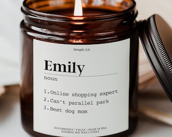 Name Definition Candle Custom Best Friends Gift for Birthday Personalized Name Meaning Candle Bestie Gifts Mother's Day Gift Novelty SL-0362