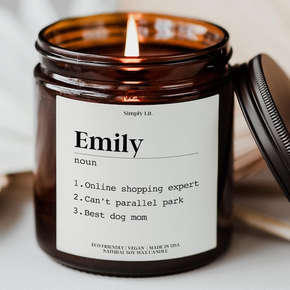 Name Definition Candle Custom Best Friends Gift for Birthday Personalized Name Meaning Candle Bestie Gifts Mother's Day Gift Novelty SL-0362