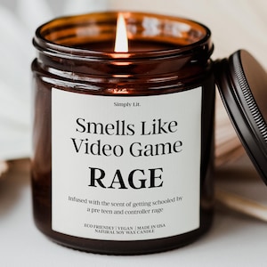 Video Game Rage Candle Christmas Gifts for Him Funny Gifts Nerdy Gamer Gift Boyfriend Birthday Gift for Teenage Boy Game Room Decor SL-0373