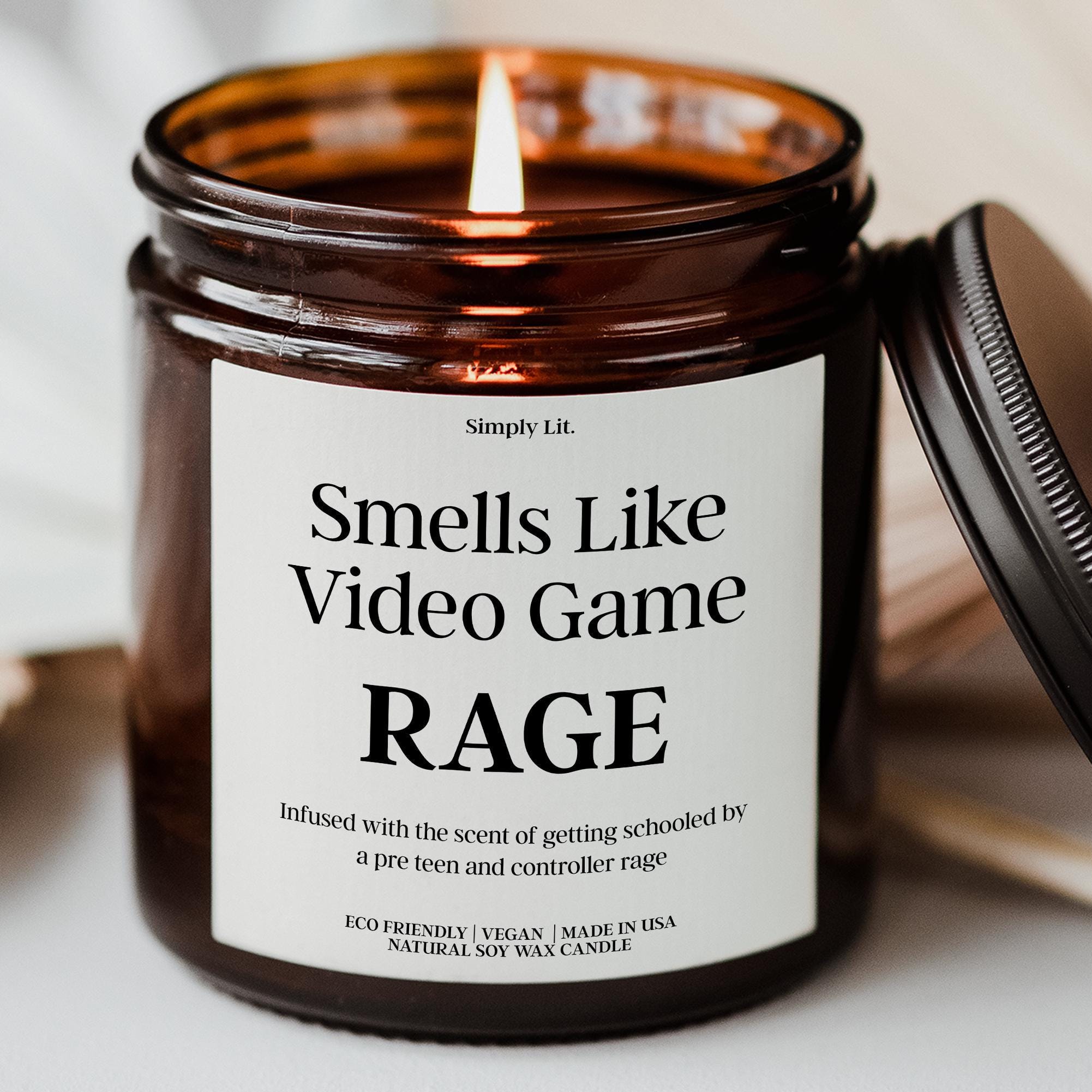 Video Game Rage Candle Christmas Gifts for Him Funny Gifts Nerdy Gamer Gift Boyfriend Birthday Gift for Teenage Boy Game Room Decor SL-0373