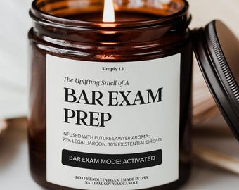 Bar Exam Prep Gift for Law School Graduate Gift Grad Bar Prep Care Package Gift Idea Lawyer-To-Be Gift Candle Law Grad Gift SL-0140