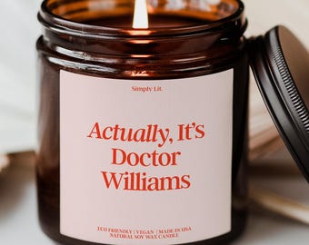 Custom PHD Graduation Gift Doctor Graduation Gift Name Personalized Graduation Gifts for Her Funny Candle for Him PHD Student Gift SL-0089
