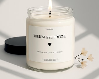 Personalized Newly Engaged Gift for Couple Best Friend Engagement Candle Scented Custom Getting Married Gift for Bulk Wedding Favors SL-0025