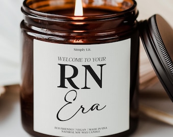 Registered Nurse Candle Gift Nurse Era Candle Gift for Daughter Funny New Nurse Gift RN Candle Graduation Gift for Son Grad Gift SL-0150