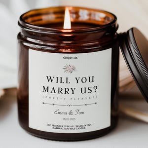 Personalized Officiant Gift Be Our Officiant Proposal Candle Custom Wedding Gifts for Wedding Officiant Will You Marry Us Thank You SL-0229