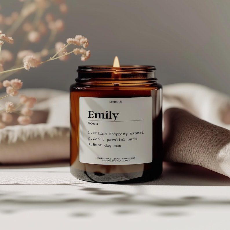 Name Definition Candle Custom Best Friends Gift for Birthday Personalized Name Meaning Candle Bestie Gifts Mother's Day Gift Novelty SL-0362 image 2