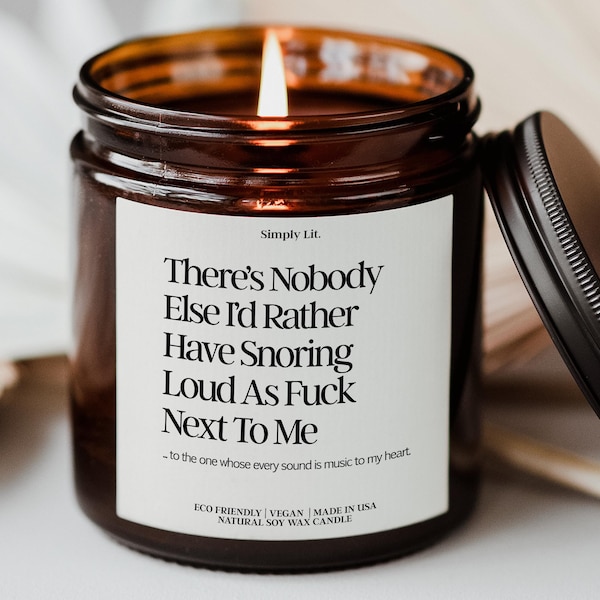 Funny Snoring Candle Gift Father's Day Gift for Husband from Wife Valentine's Day Gift Birthday Gift for Dad from Daughter SL-0310