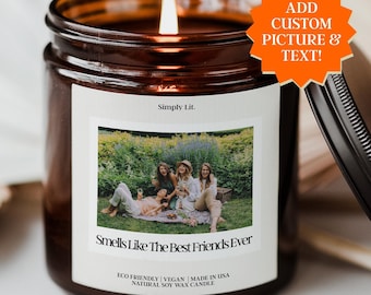Personalized Picture and Text Candle Dating Anniversary Best Friend Gift for Her Custom Photo Candle Gift Meaningful Gift SL-0321