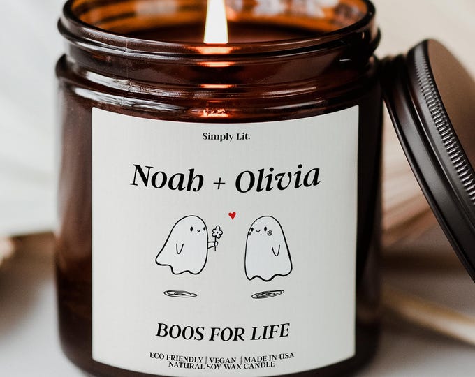 Boos for Life You're My Boo Basket Stuffers Halloween Gift Best Friend Gifts Fall Candle Personalized Candles Home Decor for Her SL-0398