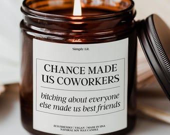Chance Made Us Coworkers Candle Coworker Leaving Funny Work Candle Work Bestie Gift Work Friendship Leaving Job Retirement Gift Boss SL-0359