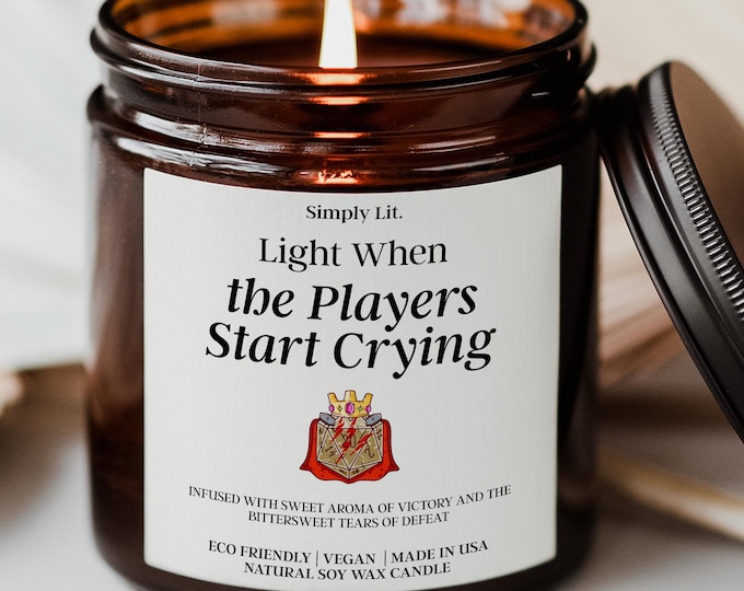DnD Player Gift Nerdy Candle DM Christmas Gift for Dungeon Master Funny Tears of My Players Gamer Gift for Birthday Candle Husband SL-0374