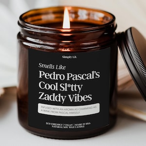 Smells Like Pedro Pascal Candle Celebrity Funny Inspired Movie Star Candle Perfect Gift for Fans Stylish Home Decor Amber Candle SL-0064