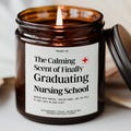 Funny Nursing School Graduation Gift Custom Nursing Grad Gift for New Future Nurse Graduate Personalized Surviving RN Candle SL-0165