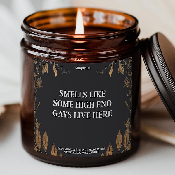 Housewarming Candle Gift for Friend Gag Gift for Gay Homeowner Scented Candle Pride Month Home Decor Candle Gift Housewarming SL-0298