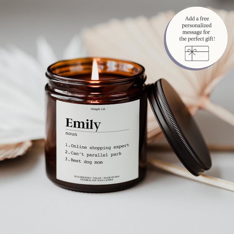 Name Definition Candle Custom Best Friends Gift for Birthday Personalized Name Meaning Candle Bestie Gifts Mother's Day Gift Novelty SL-0362 image 3