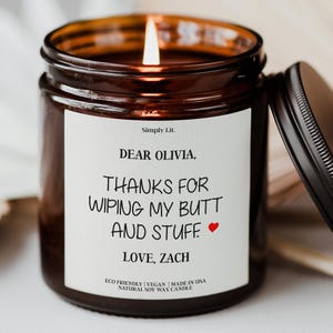 Funny Nanny Gift Candle Thank You Personalized Caregiver Babysitter Gift Childcare Nursery Daycare Appreciation Nanny Goodbye Gift SL-0170