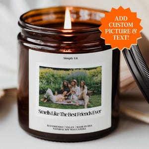 Personalized Picture and Text Candle Dating Anniversary Best Friend Gift for Her Custom Photo Candle Gift Meaningful Gift SL-0321