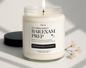 Bar Exam Prep Gift for Law School Graduate Gift for Law School Grad Bar Prep Care Package Gift Lawyer-To-Be Candle Law Grad Gift SL-0021