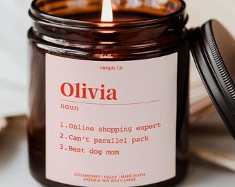 Name Definition Candle Custom Best Friends Gift for Birthday Personalized Name Meaning Candle Bestie Gifts Mother's Day Gift Novelty SL-0078