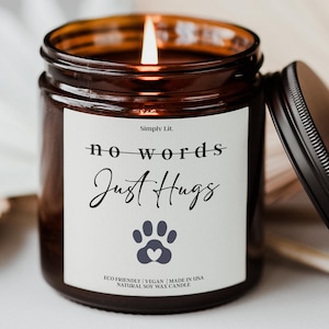 Pet Sympathy Candle Thinking of You Candle Condolence Gift In Loving Memory Pet Loss Dog Lover Gift Candle Sympathy Gift SL-0125