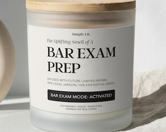 Bar Exam Prep Gift for Law School Graduate Gift Grad Bar Prep Care Package Gift Idea Lawyer-To-Be Gift Candle Law Grad Gifts SL-0140