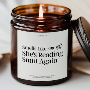 Smut Reader Gift Funny Candle Probably Smut Lover Gift Definitely Not Smut Library Creative Writer Gift for Avid Reader Book Lovers SL-0358