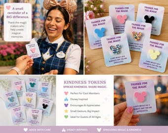 Disney Pixie Dust Acrylic Kindness Token, Cast Member Gift Pixie Dust Thank You Magic