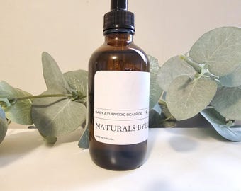 Aceite ayurvédico orgánico para el cuero cabelludo de bebés: seguro y natural para la costra láctea, la fuerza y el crecimiento.