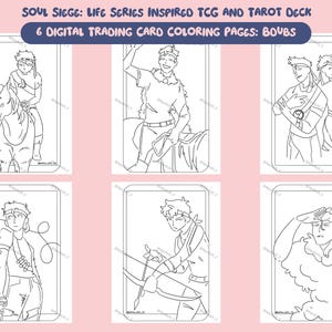 Life Series Inspired TCG and Tarot Deck - Soul Siege. DIGITAL Character Coloring Pages - BdoubleO100
