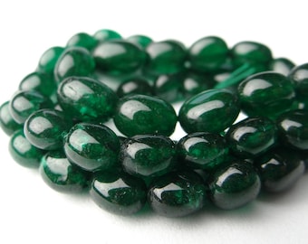 Perle En Pierre - Onyx Noir Et Quartz Olives Fuseaux 40x13mm - Pièce Unique Pour Création De Bijoux